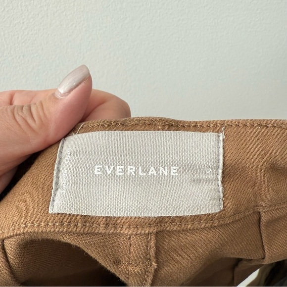 Everlane Utility Short Carob Brown Organic Cotton Twill Sz 2 / 27 - Picture 7 of 13